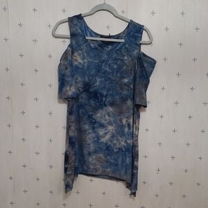 Blue Tie-Dye Women's Dress